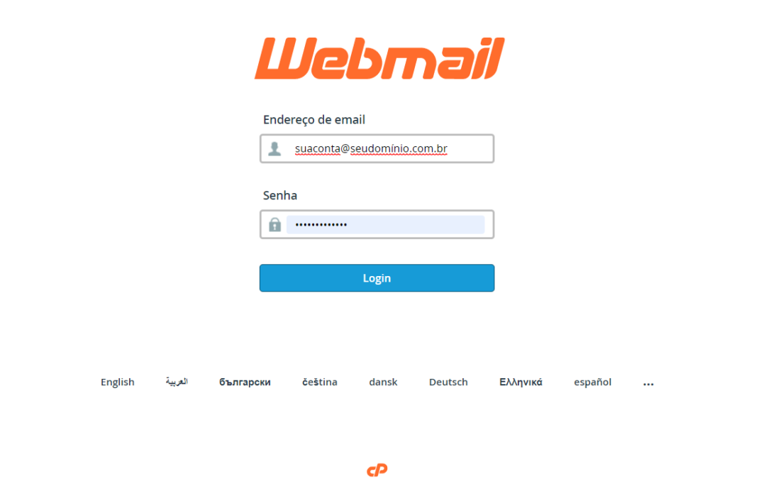 No webmail você encontra as configurações da sua conta